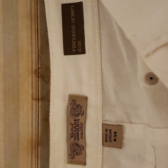 White cotton stretch capri's - Picture 5 of 6